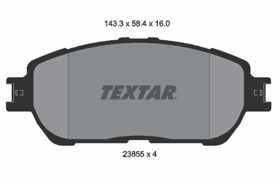 TEXTAR Bremsbelagsatz Scheibenbremse 2385501 für AVALON CAMRY SIENNA TOYOTA 4WD