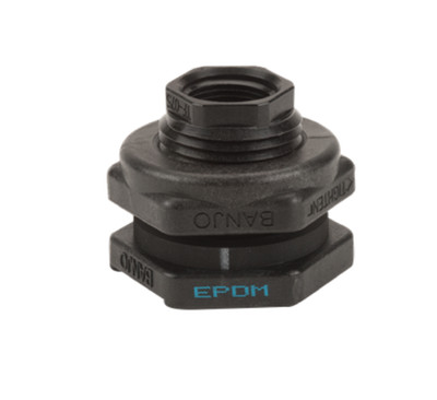 Banjo Poly Bulkhead Tank Fitting With EPDM Gasket 3/4'' - TF075