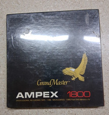 NOS 1x Ampex Grand Master 1800 1/4 18cm sealed Reel To Reel Tape 549meter
