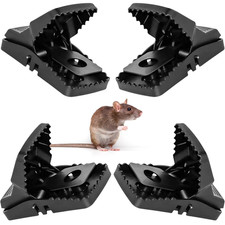 Long 4Pack Rat Traps That Kill Instantly Rodent Snap Trap Catcher Rat Killer