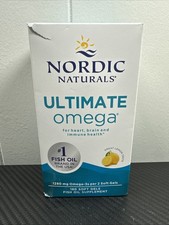 Nordic Naturals Ultimate Omega 1280mg Lemon 180 Softgels Fish Oil Exp 10/2026 V1