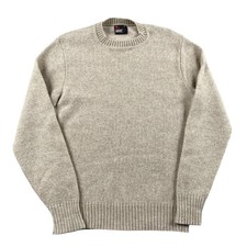 VTG Robert Bruce Sweater Mens Large Beige 70 Wool Pullover Union Made USA