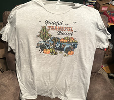 Grateful Thankful Blessed Farm/Desert Theme T-shirt Women Plus 4x