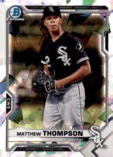 Matthew Thompson 2021 Bowman Chrome Prospects Atomic Refractor