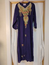 Laxmi Silk House Women s Purple Embroidered Long Sleeve Kurta, Size S