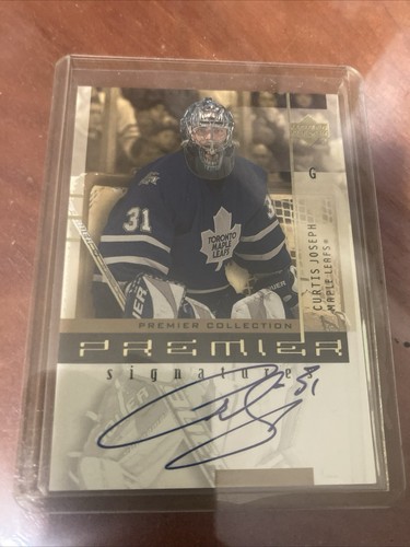 2001-02 UD Upper Deck Premier Collection Signatures Curtis Joseph 31 G Toronto - Picture 3 of 4