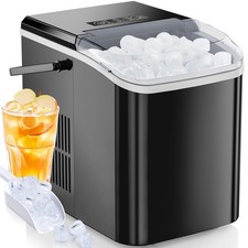 Ice Maker Machine with Handle,26lbs in 24Hrs,9 Ice Cubes in 6 Mins,Auto-Clean...