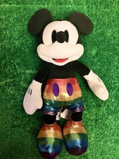 Disney Parks Mickey Mouse Rainbow Collection Pride Month 17" Plush