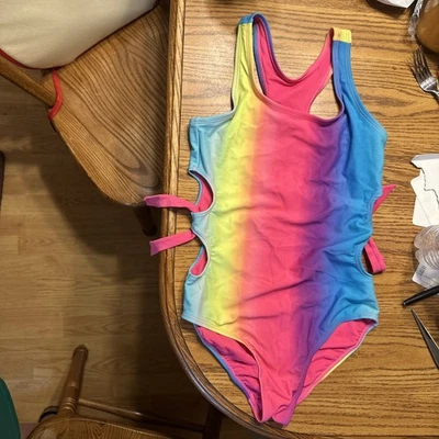 Girls Justice One Piece Swimsuit Size 10 Justice Size 10 Girls Swimsuit - Image 1 of 4
