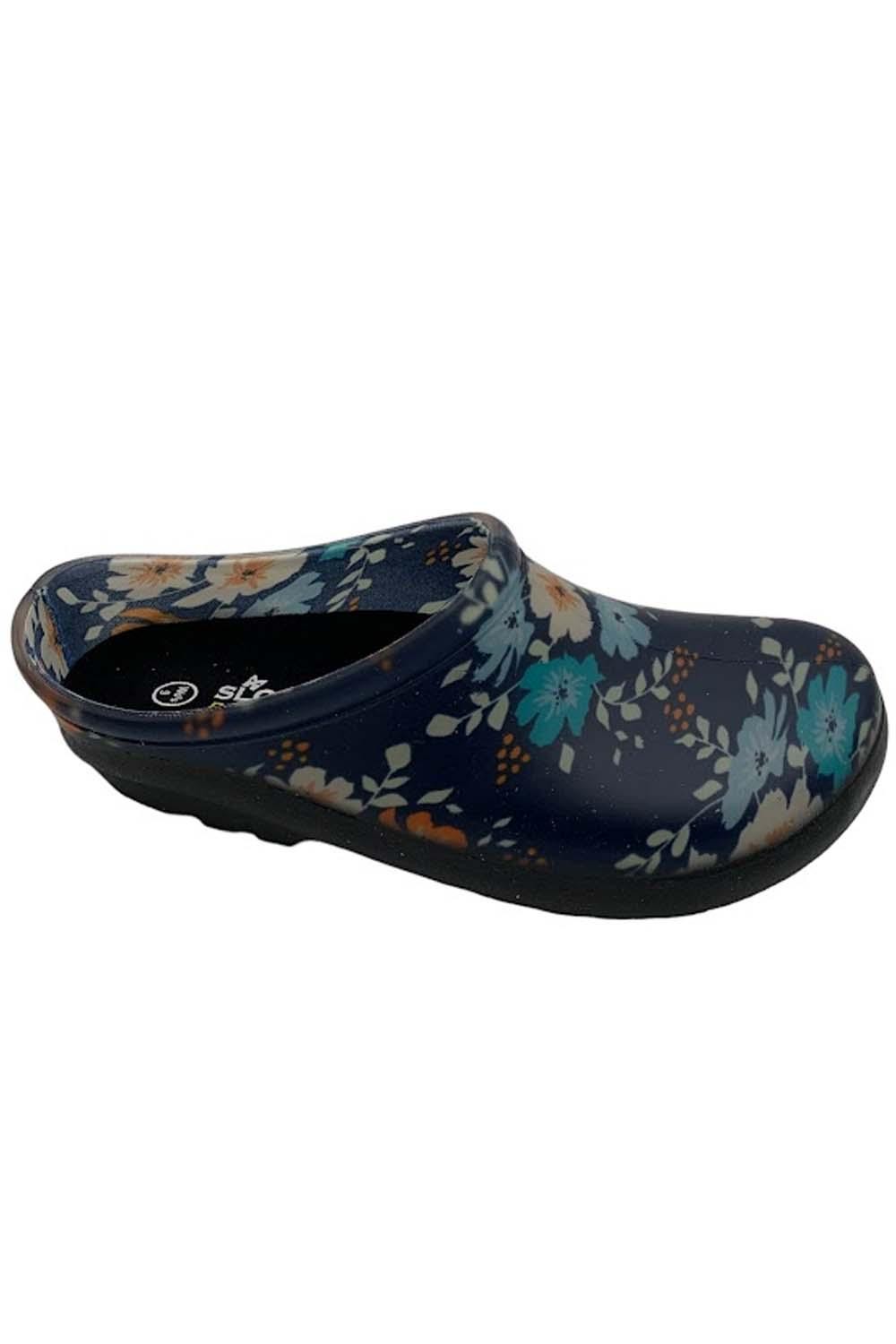 Непромокаемые садовые сабо Sloggers Slip-On с принтом Navy Meadow 8 М
