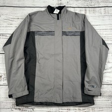 VTG Nike Fit Windbreaker Track Jacket Womens S Gray Y2K Full Zip Gorpcore Warmup