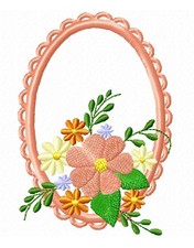 MASCHINENSTICKEREI DESIGNS USB - BLUMENAPPLIKATION RAHMEN SAMMLUNG 4X4 BLUMEN