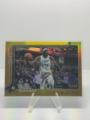 2025-26 Topps #53 - Pascal Siakam - True Gold /50 SSP - COLOR MATCH Pacers