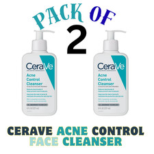 2Pack CeraVe Acne Control Cleanser 2 Salicylc Acid Face Wash Acne Treatment 8oz