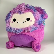 FuzzAMallow Official 16 inch Woxie The Magenta Bigfoot - New Plush