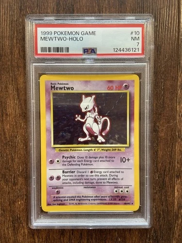 1999 Pokémon Game Mewtwo Holo PSA 7