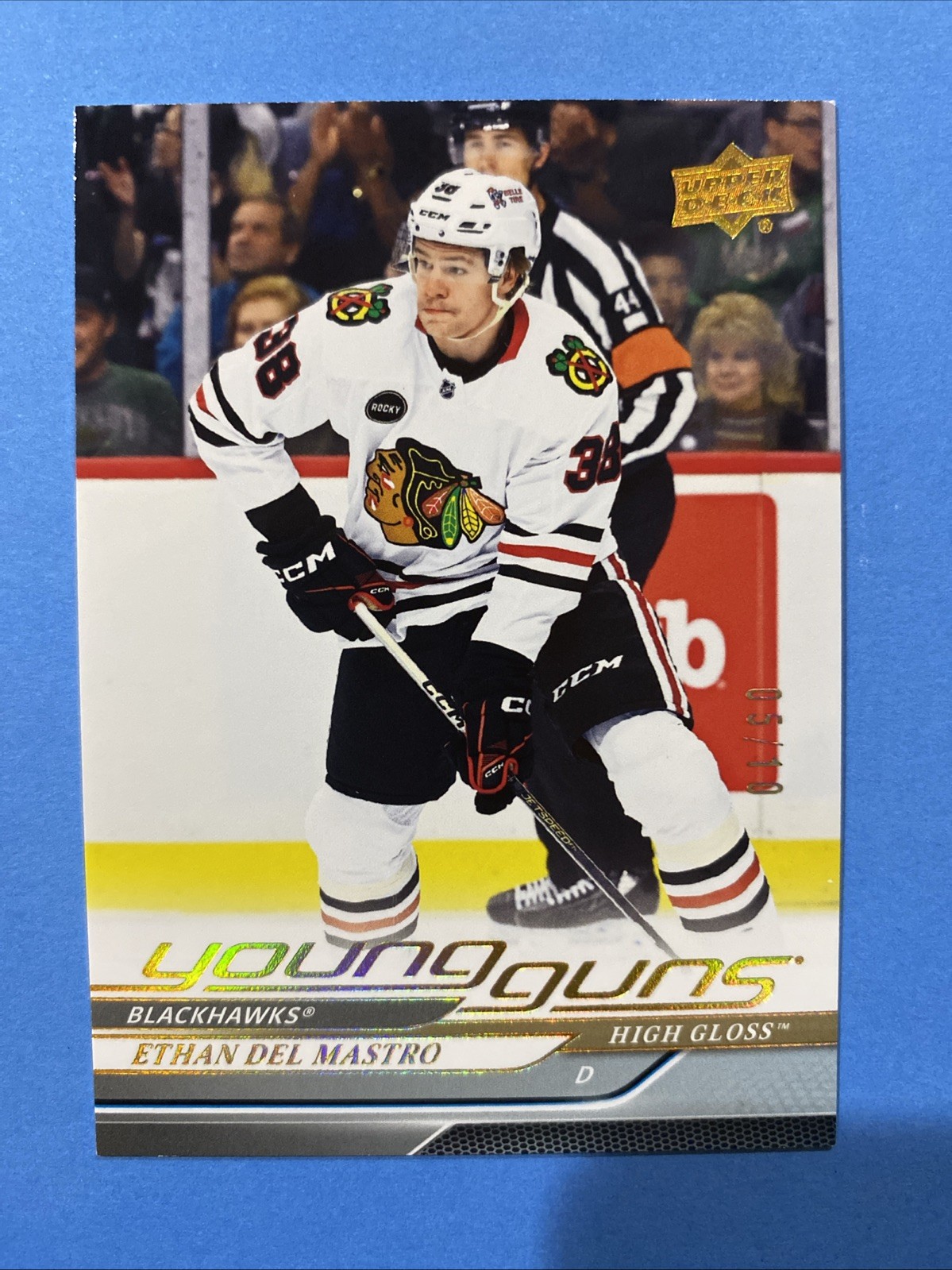 2024-25 Upper Deck Ethan Del Mastro Young Guns #221 High Gloss Rookie 05/10