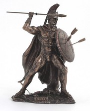 Leonidas Spartan Warrior Bronze Resin Statue 25Cm Italfama Italy