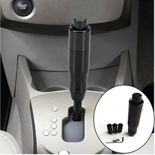 1x Car Automatic Gear Stick Shift Knob Shifter Lever With Button Aluminum Black