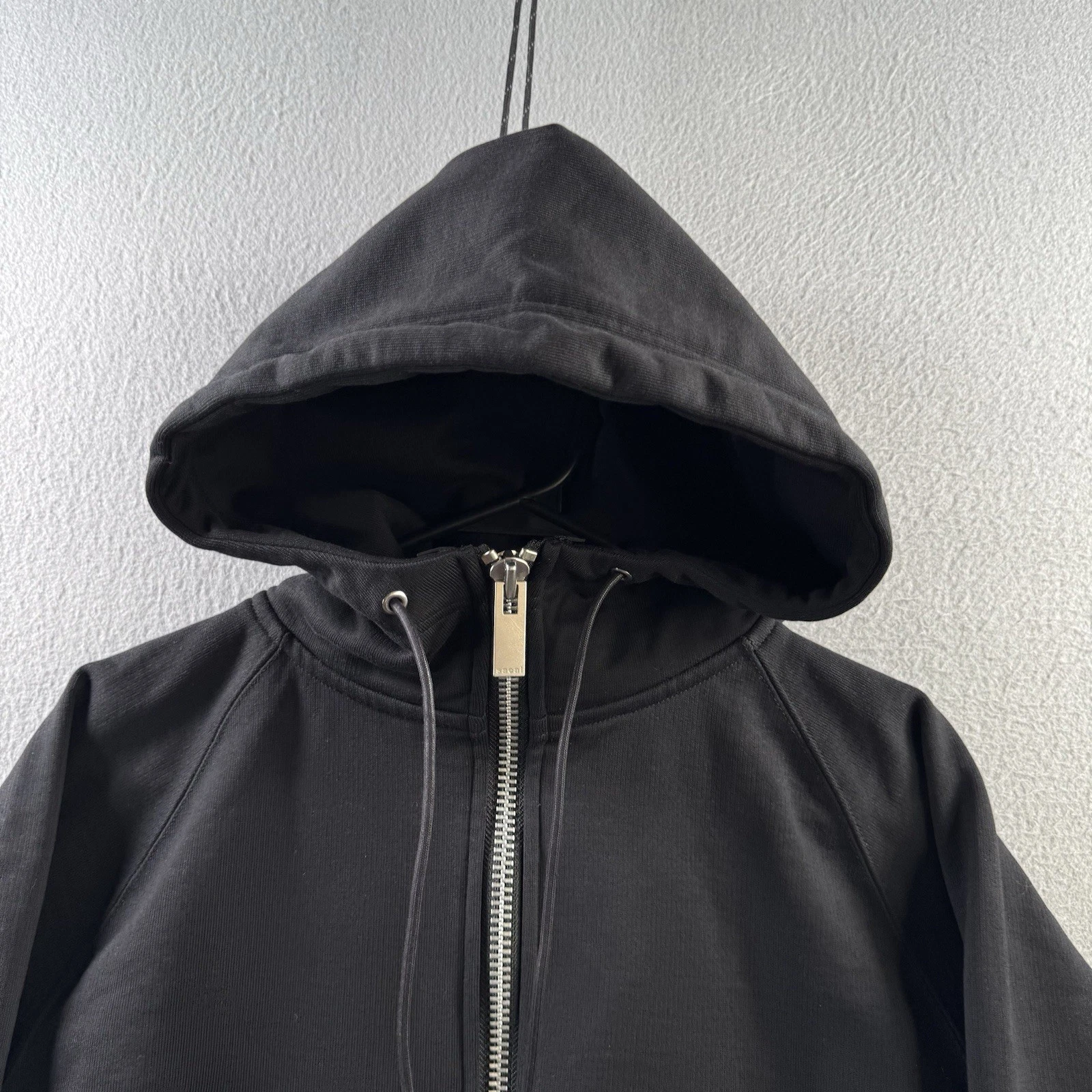 Sacai Felpa con Cappuccio Giacca Donna Taglia 4 Crop Nera Felpa Cotone Zip Made in Japan
