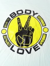Vintage 90s Body Glove Parody " Body Love" Single Stitched White Shirt Large