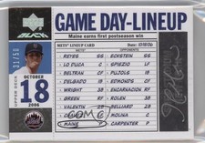 2007 Upper Deck Black Game-Day Lineup Card 31/50 John Maine #GDL-JM Auto 0af