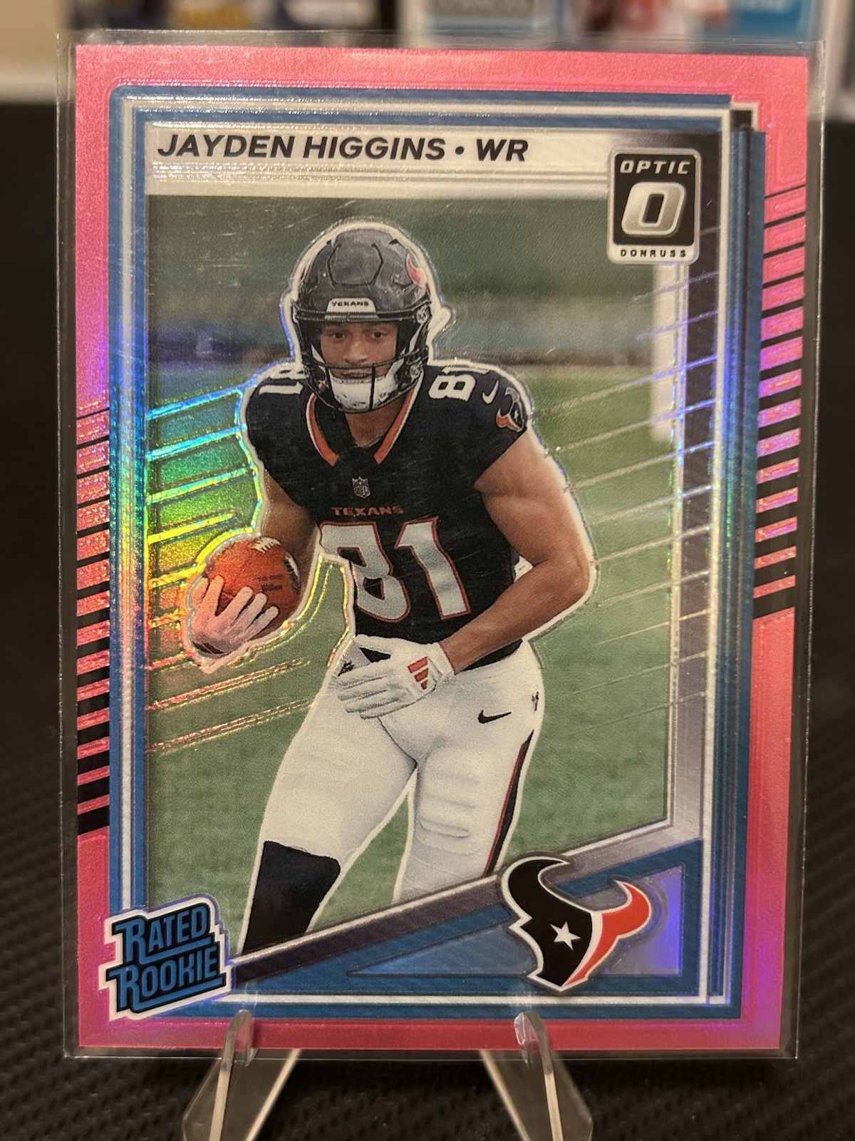 2025 Panini Donruss Optic - Rated Rookie Jayden Higgins #225 Pink Prizm (RC)