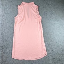Shift Dress 8 Pink Sleeveless Mock Neck Keyhole Back Mini Pastel Airy Balletcore