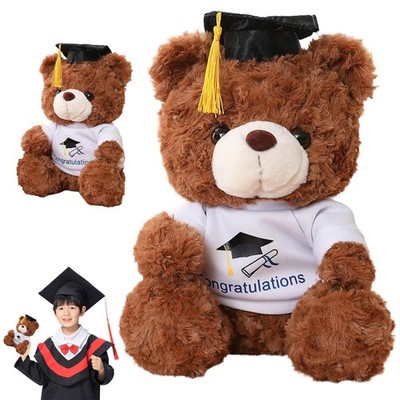 Abschluss Bär Kuscheltier, 23 cm Graduation Teddybär, Teddy Plüschbär mit Dok...