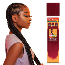X-Pression Prestretched Braiding Hair - 3X Braid 58 Inch All Kanekalon Flame Ret