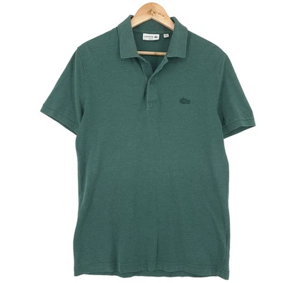 Lacoste Herren Poloshirt Grün Baumwolle Golf Kurzarm Slim Fit Mf5 Größe M - Bild 1 von 4