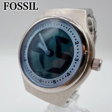 FOSSIL Big Tic Y2K Analog Quartz Watch Silver 17cm Near Mint