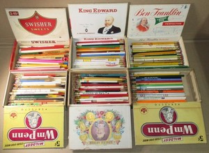 Vintage Advertising Pencils Used & Unused 6 Cigar Boxes Wm Penn King Edward Iowa