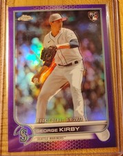 2022 TOPPS CHROME UPDATE GEORGE KIRBY #USC101 DEBUT PURPLE REFRACTOR ROOKIE RC 1