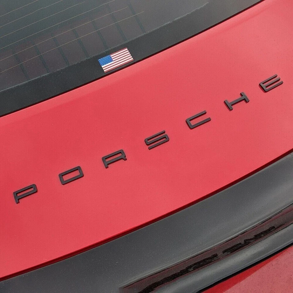 Nuevo negro brillante Porsche letras insignia trasera emblema aspecto cubierta tapa 991-559-235-91 Foto 4 de 4