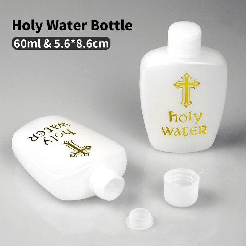 Holy Water Bottles, (2) 4 Oz.,  HOLY WATER NOT INCLUDED.