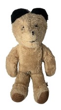 Vintage Eden Teddy Bear Plush Brown Black Ears Musical Turn Key 13"