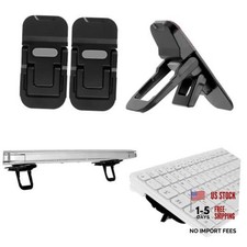 2 Pcs Portable Keyboard Stand, Dual Tilt Angle Adjustment, Foldable Black