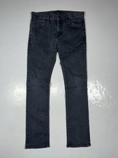 John Varvatos USA Jeans Mens Black Denim Straight Leg Size 32 fits 32x30 
