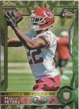 2015 Topps Chrome Marcus Peters Camo Refractor RC 307/499 Chiefs