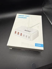 100W USB C Wall Charger GaN PD Fast Charging Block Type C Multiport Power Adapte