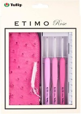 Tulip ETIMO Crochet hook with grips needle Set TER-15 Knitting Pink Japan