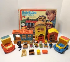 Vintage Hub-Bubs Happy Hollow Playset - Mattel 1975 Preschool w/Box - See Pics