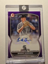2023 Bowman Brooks Gosswein Purple Auto Autograph #193/250 White Sox #PPA-BG