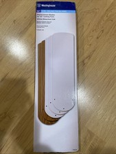 NIP Westinghouse 52" Oak/White Replacement Ceiling Fan Blades 5 Pack Reversible