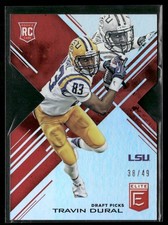 2017 Panini Elite Draft Picks Red Travin Dural RC /49 LSU Tigers #187