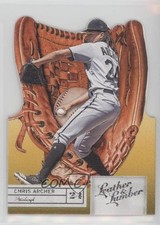 Guantes de cuero y madera Panini 2019 troquelados Chris Archer #23 0j5