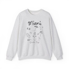 Miami Florida Sweatshirt Trip Vacation Crewneck Miami Florida Sweatshirt Trip Vacation Crewneck