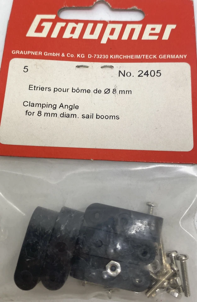 Etriers pour bôme de 8 mm 2405 Graupner - Photo 1/1