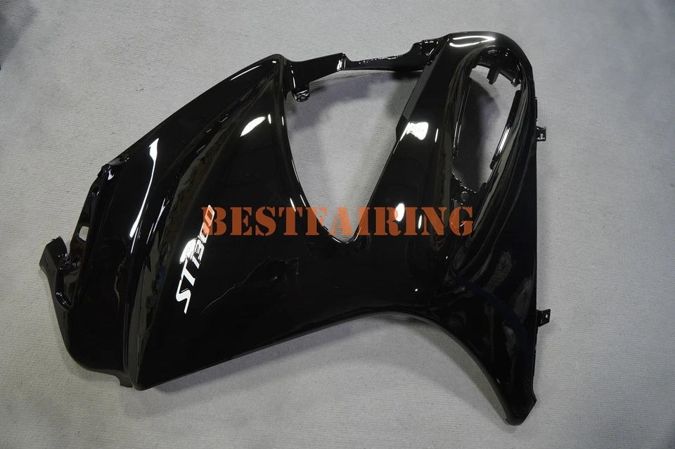 Kit de carenado negro brillante para Honda ST1300 2002-2013 ABS carrocería de inyección trabajo Foto 3 de 4